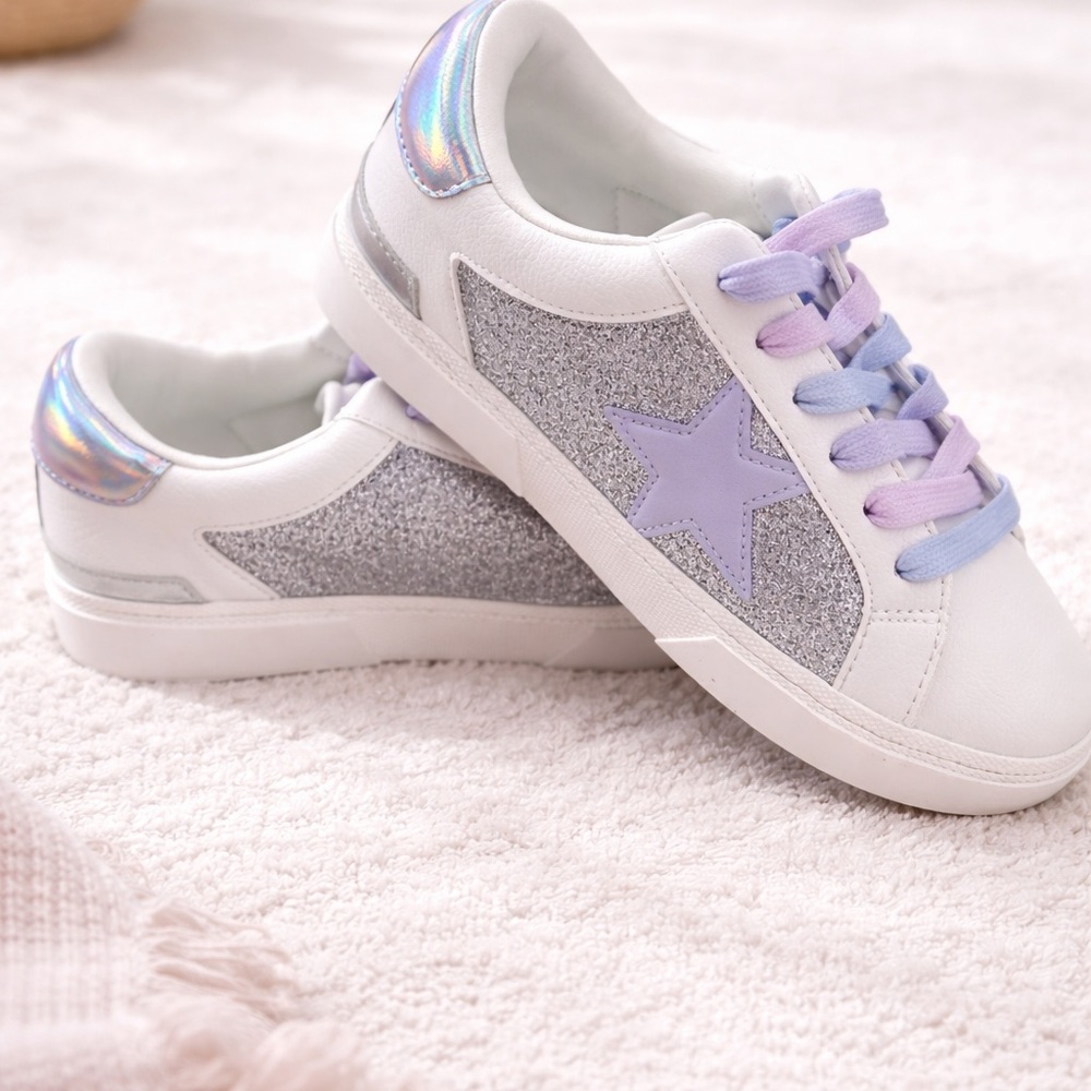Art Class Kids Shoes with Silver and Purple Accents